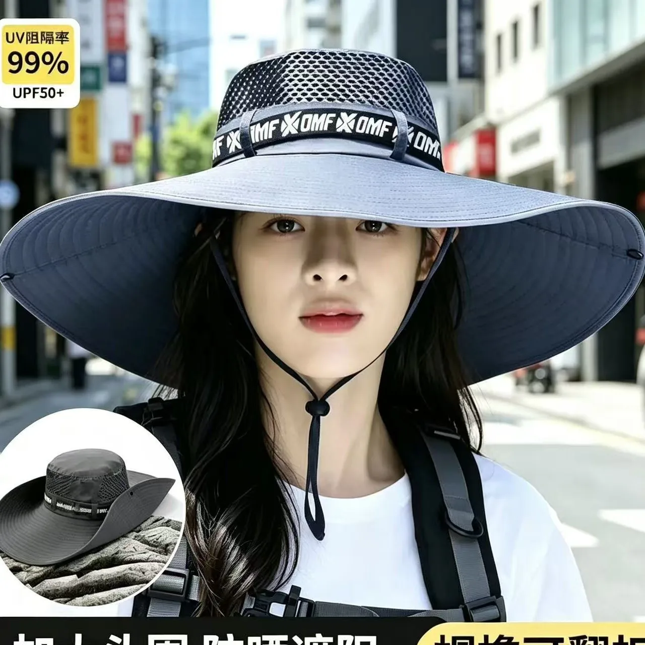Extra Wide Brim Bucket Hat 100% Cotton Breathable Mesh Uv Protection Sun Hat For Men Women Outdoor Fishing Hiking Multi Colors