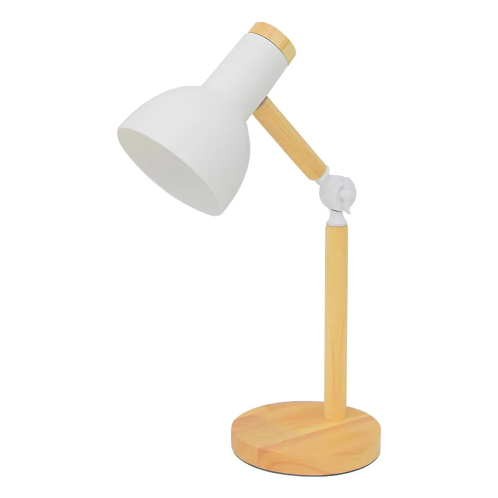 Scandinavian bedroom bedside table lamp solid wood creative American simple postmodern ins desk study reading lamp