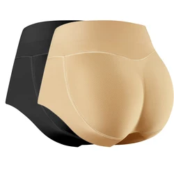 Women Body Shaper Buttocks Padded Panties Mid-Waist Hip Pad Fake Butt Lifter Underwear With Filling