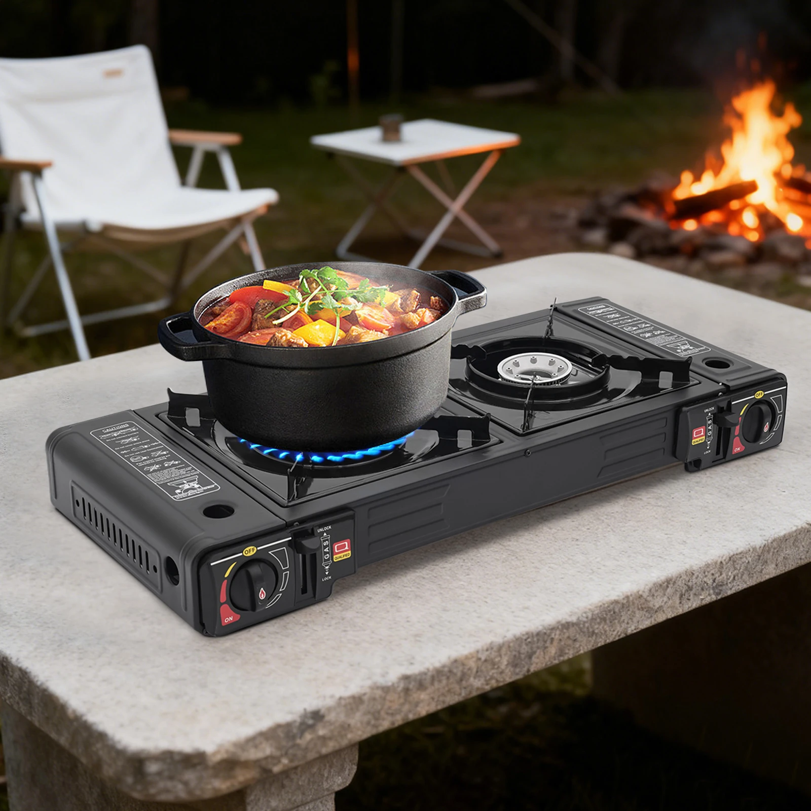 Portable 2 Burner Gas Stove 3