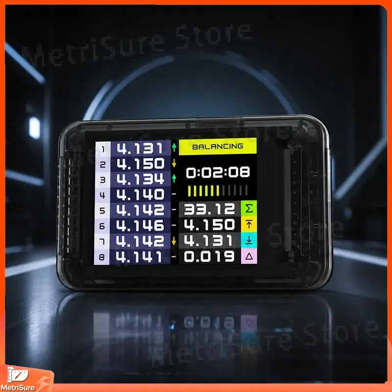 ISDT BL8 Smart Battery Monitor 2S-8S Active Balance High Precision Color Screen APP Control RC Lipo Voltage Checker Tester