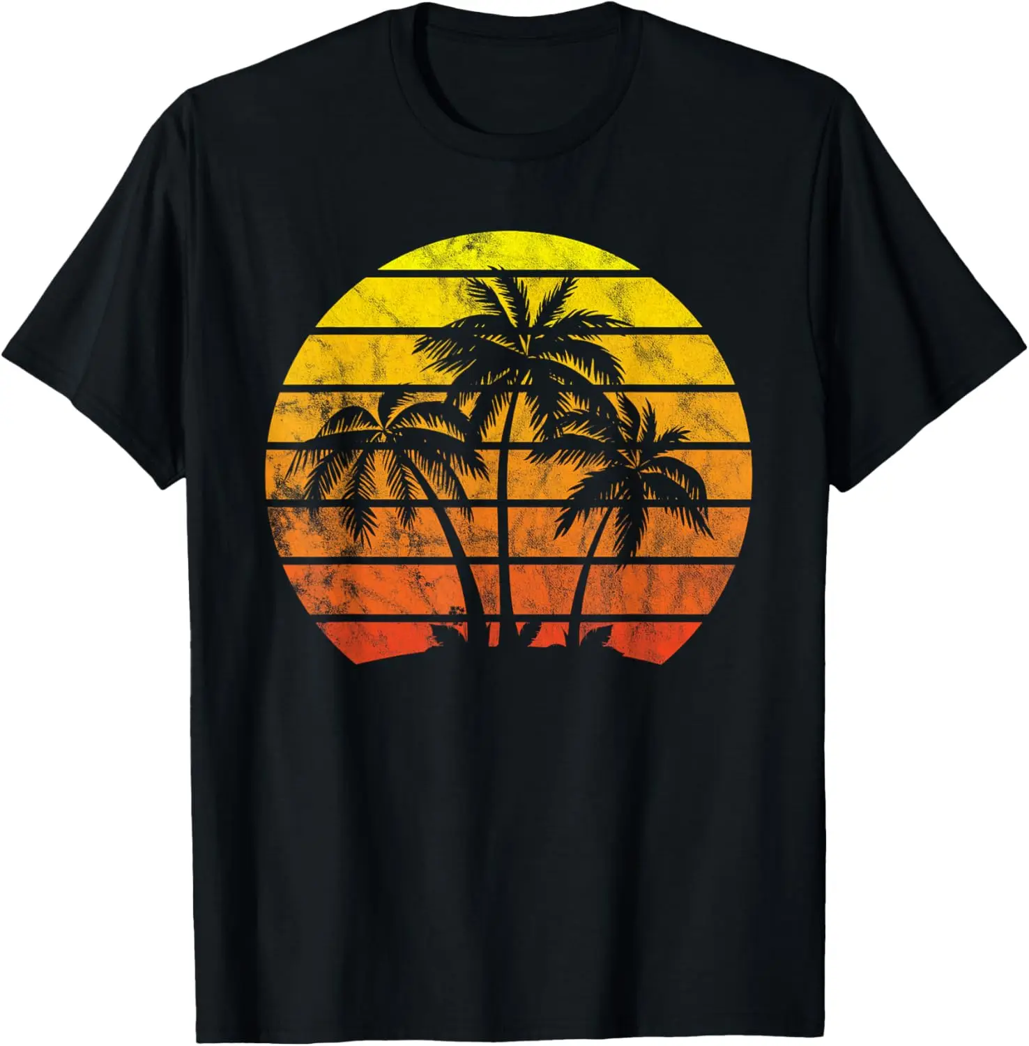 

Retro Vintage sunset coco palm tree shirts tropical beach T-Shirt