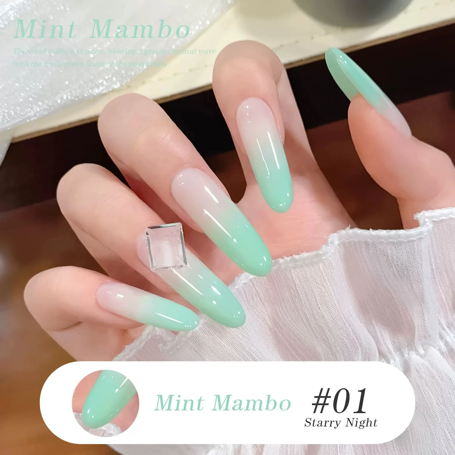1 pz TC Ice Trasparente Gelatina Verde Nail Art Fresco Verde Latteo Gel Smalto Per Unghie 2025 Nuovo Popolare Verde Nude Forniture Per Unghie
