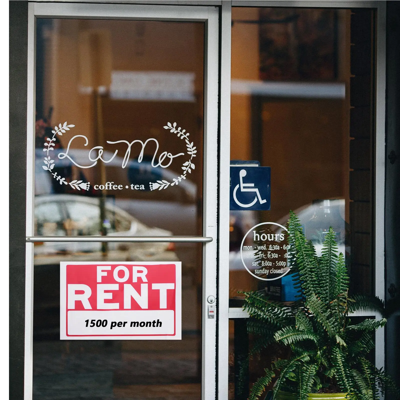 ملصق فينيل مقاوم للماء للإيجار، ملصق عرض أسعار واضح، لا بقايا، ملصق مجلد علامة تأجير سهل الاستخدام