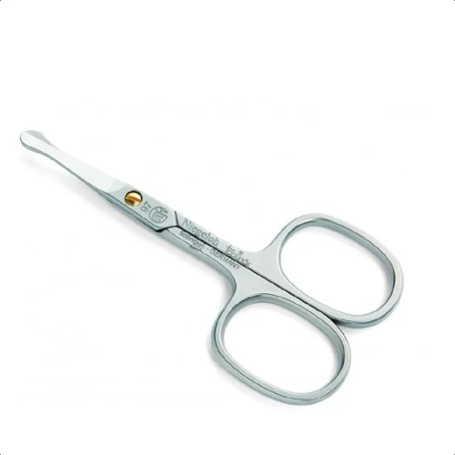 

TopInox Stainl Steel Straight Nose Ears Scissors Facial Hair Trimmer by Niegeloh Germany