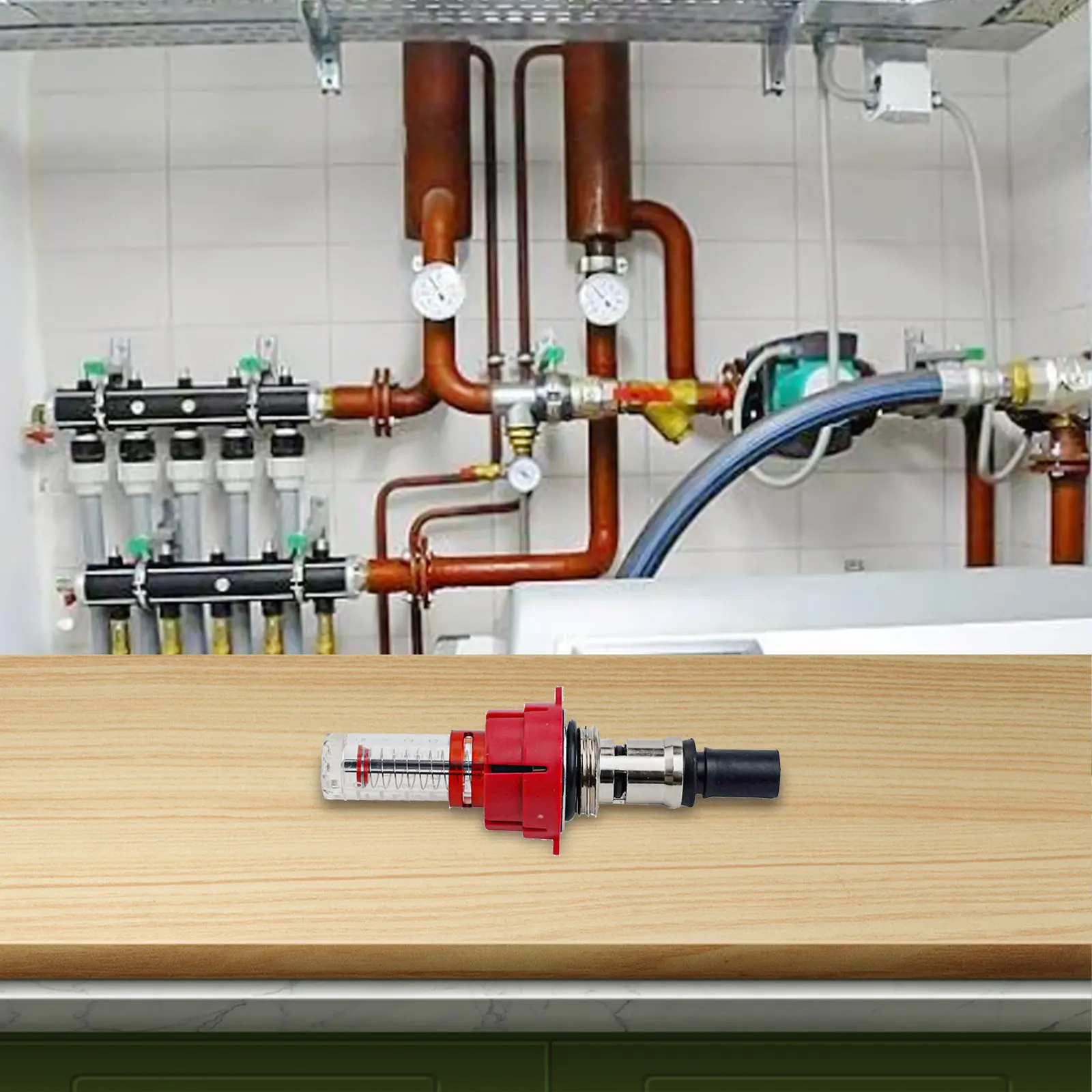 Clear Flow Meter Flow Meter Regulator Heating System Flow Control Versatile Application Visual Flow Monitoring Easy Installation