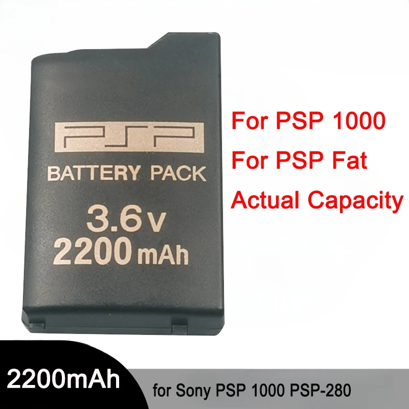لسوني PSP1000 PSP-280 2200mAh 3.6V بطارية ليثيوم قابلة للشحن حزمة وحدة التحكم القدرة الحقيقية استبدال البطارية
