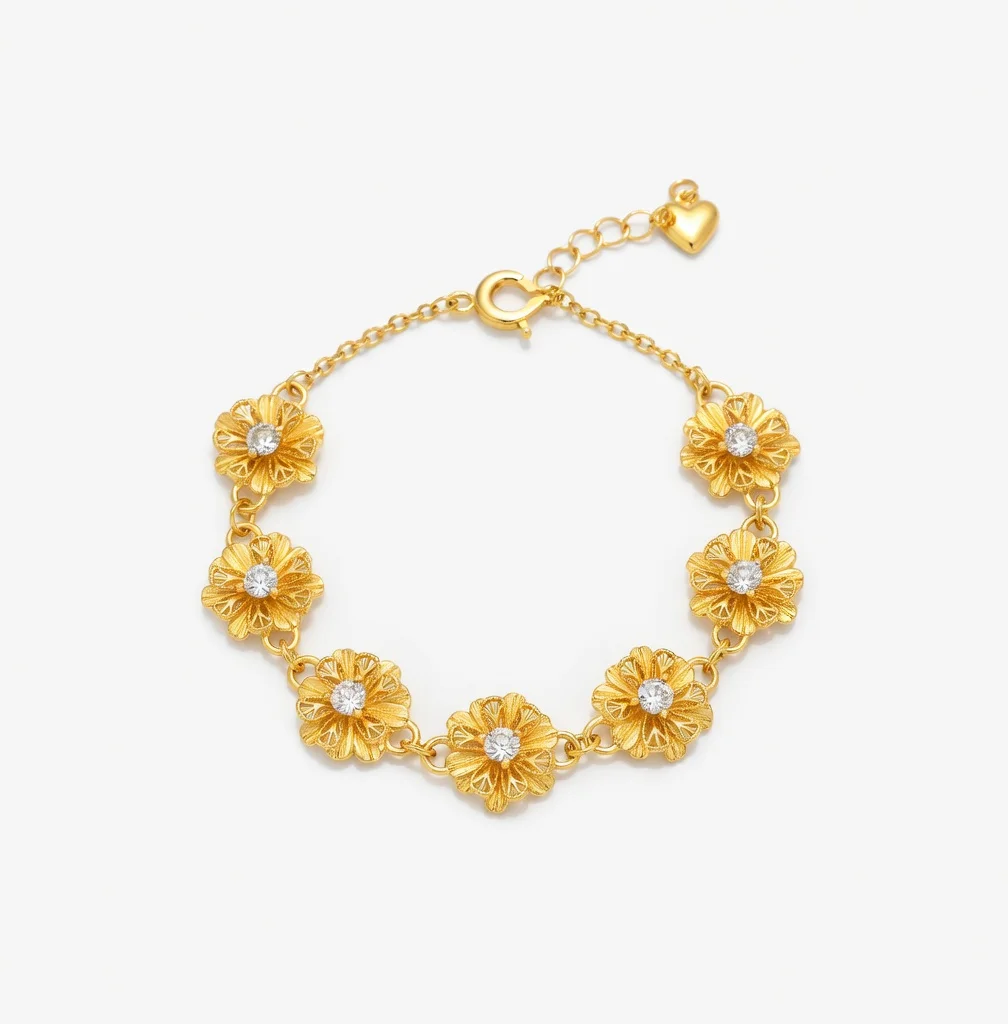 

Новый китайский ретро-браслет с филигранной инкрустацией кристаллами и цветком абрикоса для женщин, цвет песочное золото, элитные модные украшения