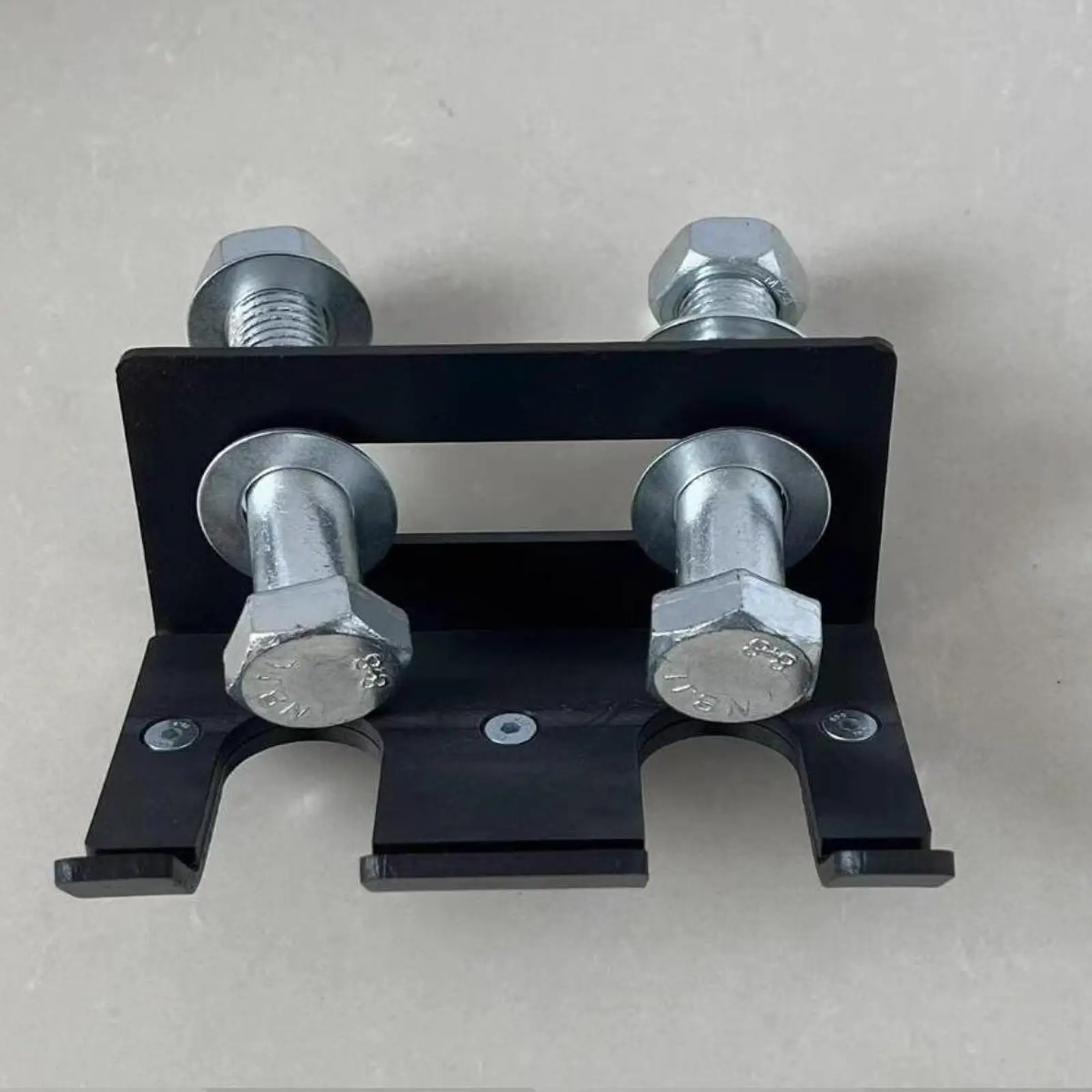 Space Saving Barbell Holder Vertical Attachment Steel Bar Storage Rack for Squat Rack Garage Gym Fitness Setup
