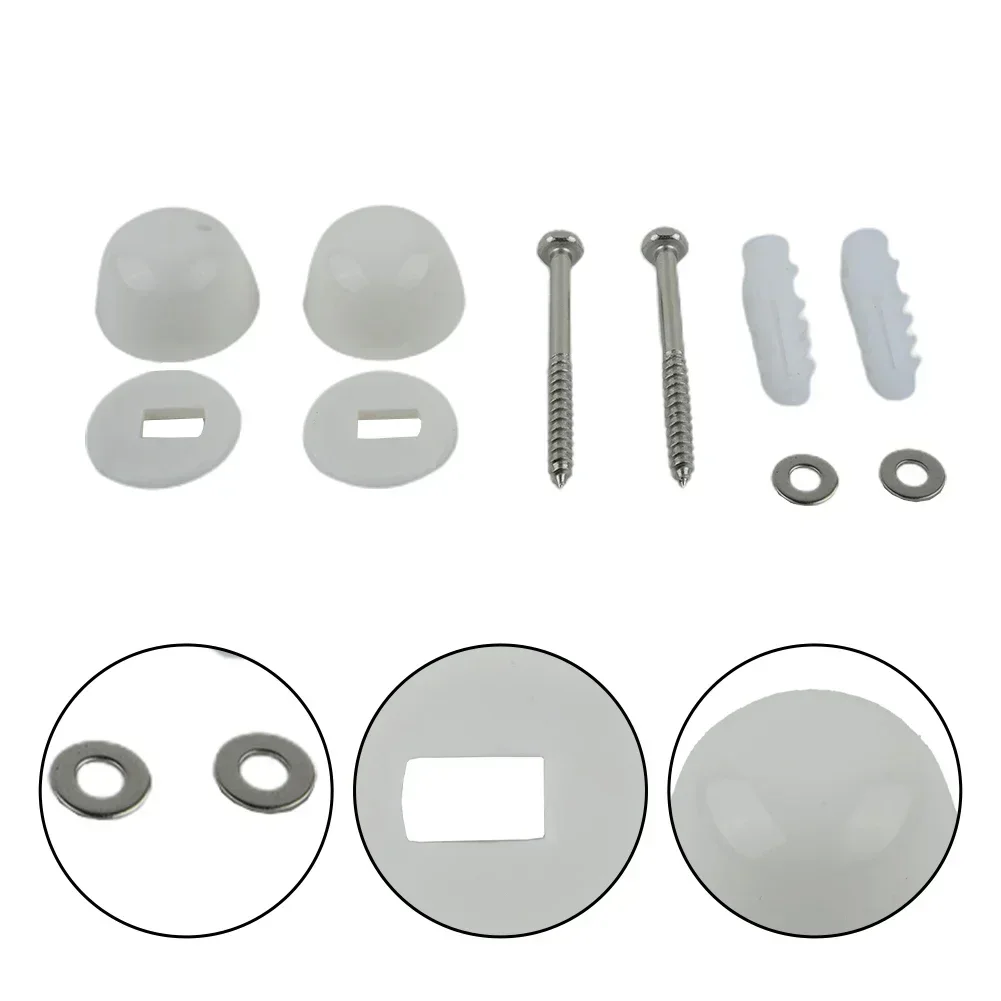 Bidet Anchor Toilet Accessories Repair Fixings Silver Stainless Steel+Plastic Fitting Screws For Bathroom Decoration