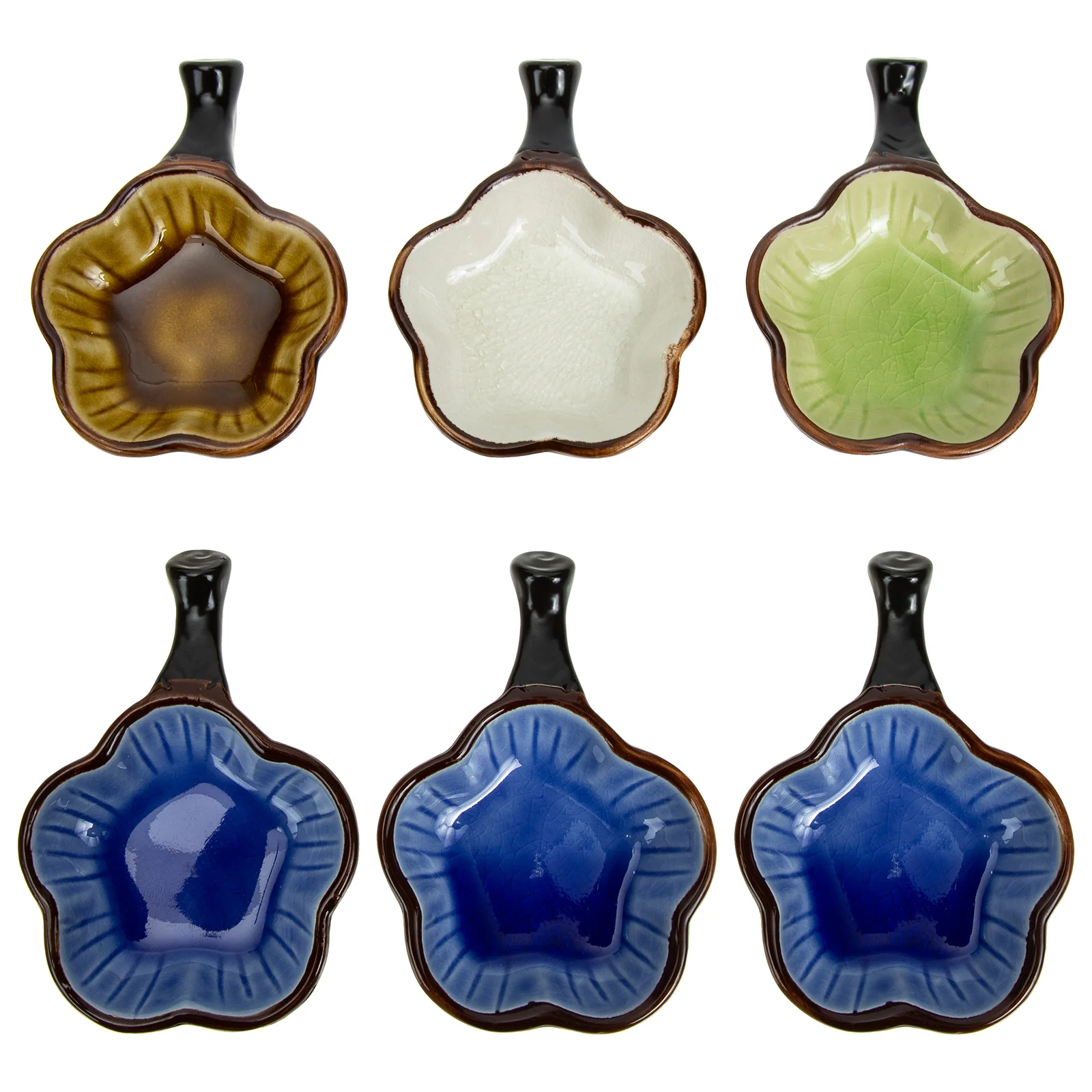 6개 세라믹 잉크 접시 수미 붓 세척기 다기능 펜 홀더 예술가용 캘리그래피 도구