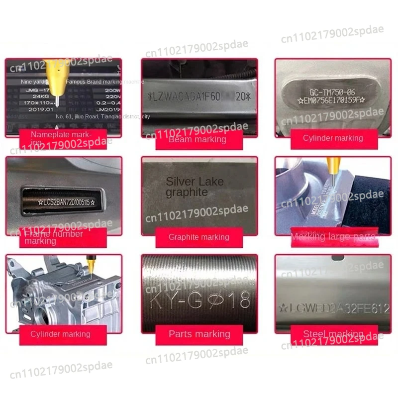 2025 Portable Pneumatic Dot Peen Marker - 170x110mm Frame for VIN/Chassis Number Metal Engraving
