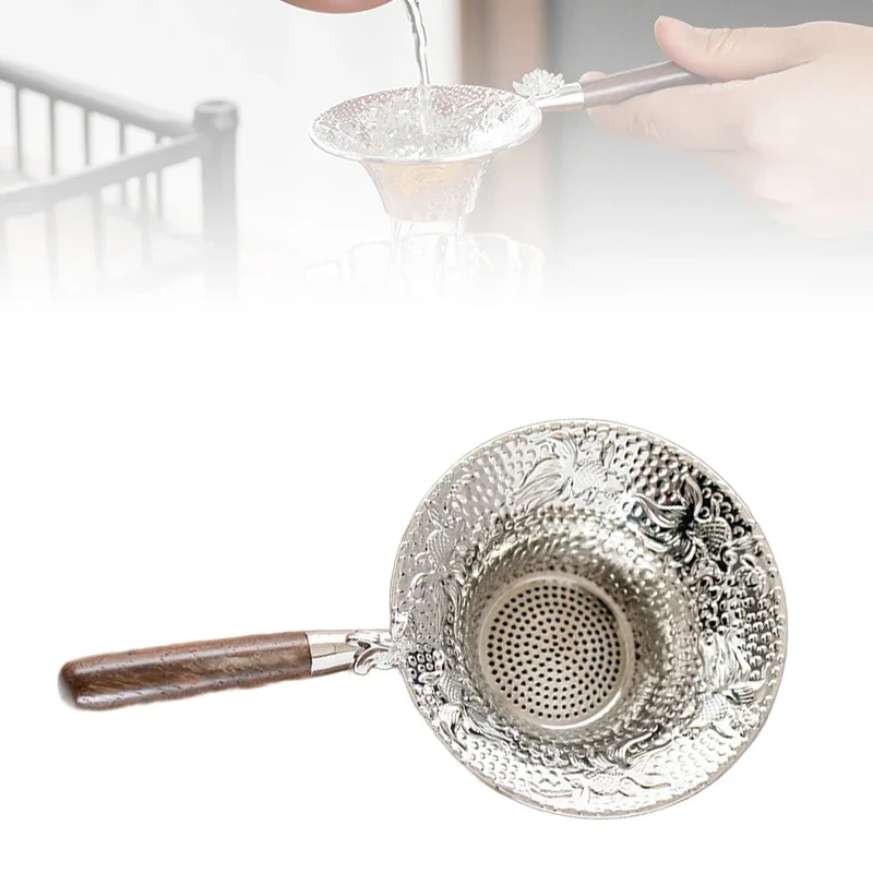 شبكة معدنية مصفاة شاي الفولاذ المقاوم للصدأ تصفية غربال Teaware الدانتيل الشاي استنزاف مفيدة الشاي Infusers اكسسوارات المطبخ