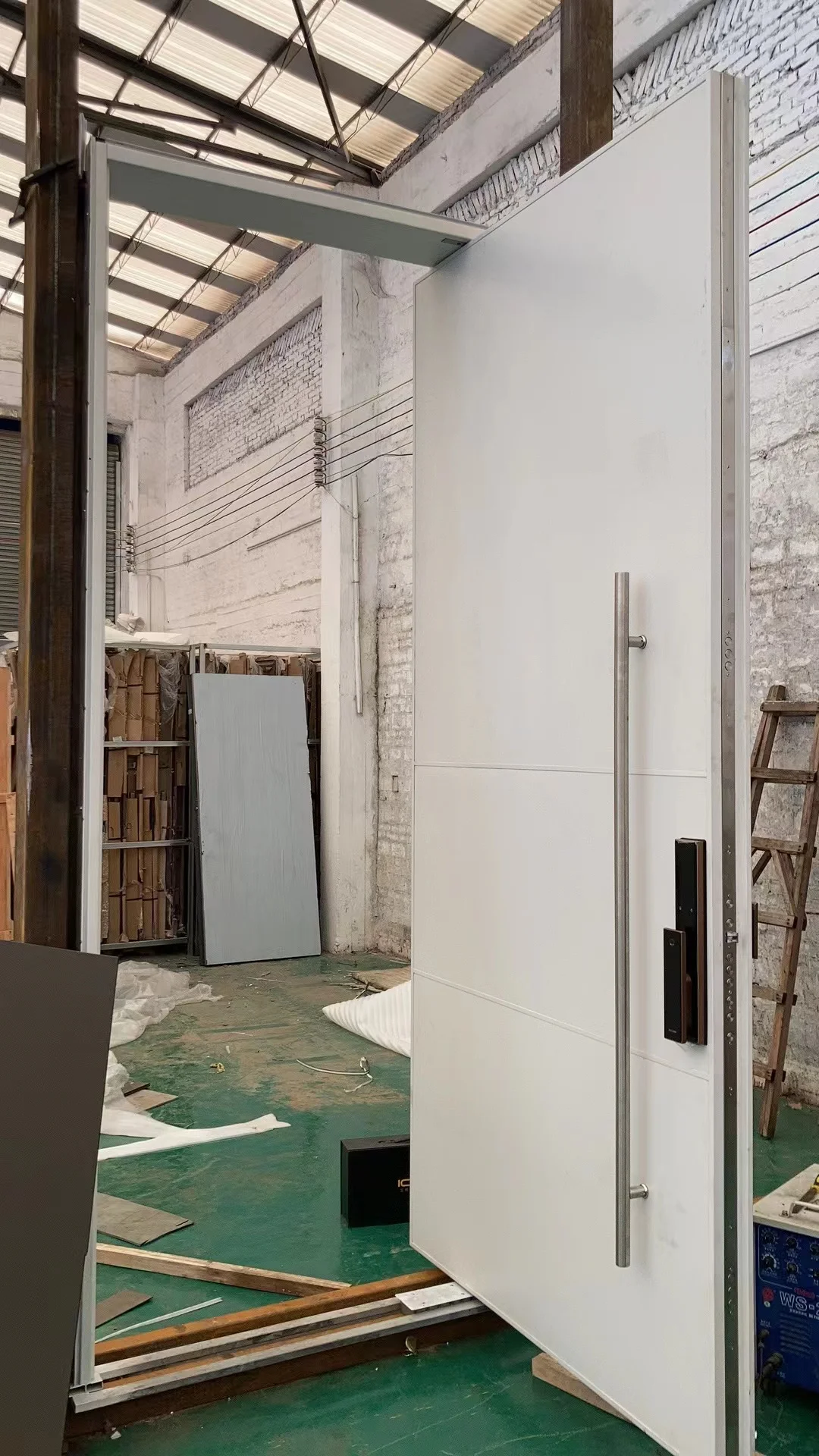 CustomizedSeeyesdoor Acclarent Pivot Lighting Frame Front Door Entry Door With Smart Security Door Lock