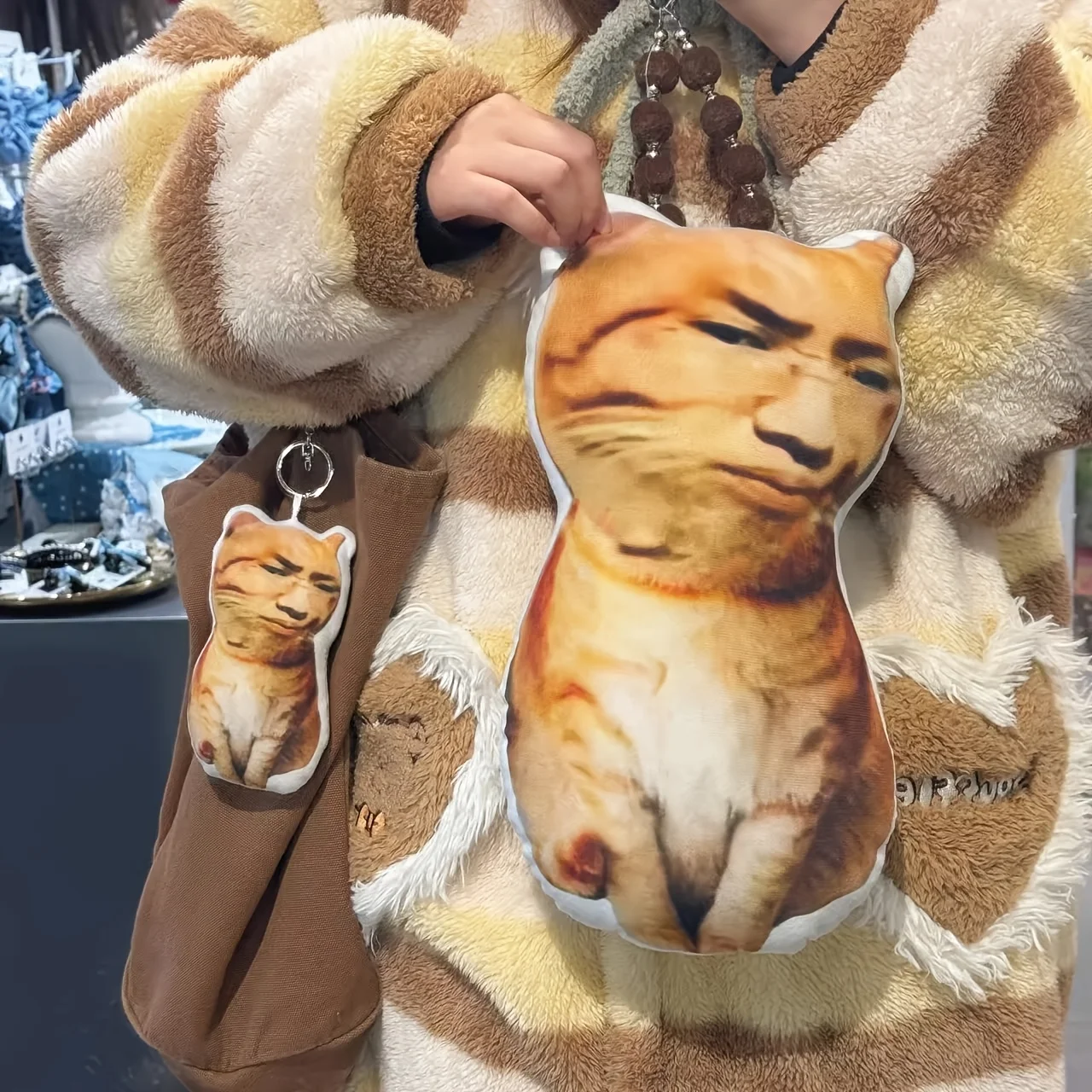 Ugly Cat Pillow, Custom Photo Printed Bespoke Irregular Pillow Plush Toy, Pet Pillow. Cat Dog Simulation Commemorative Gift Pill