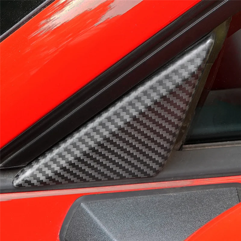 

NEW-For Ford Mustang A Pillar Panel Trim For Ford Mustang Carbon Fiber For Ford Mustang Car Accessories Glossy