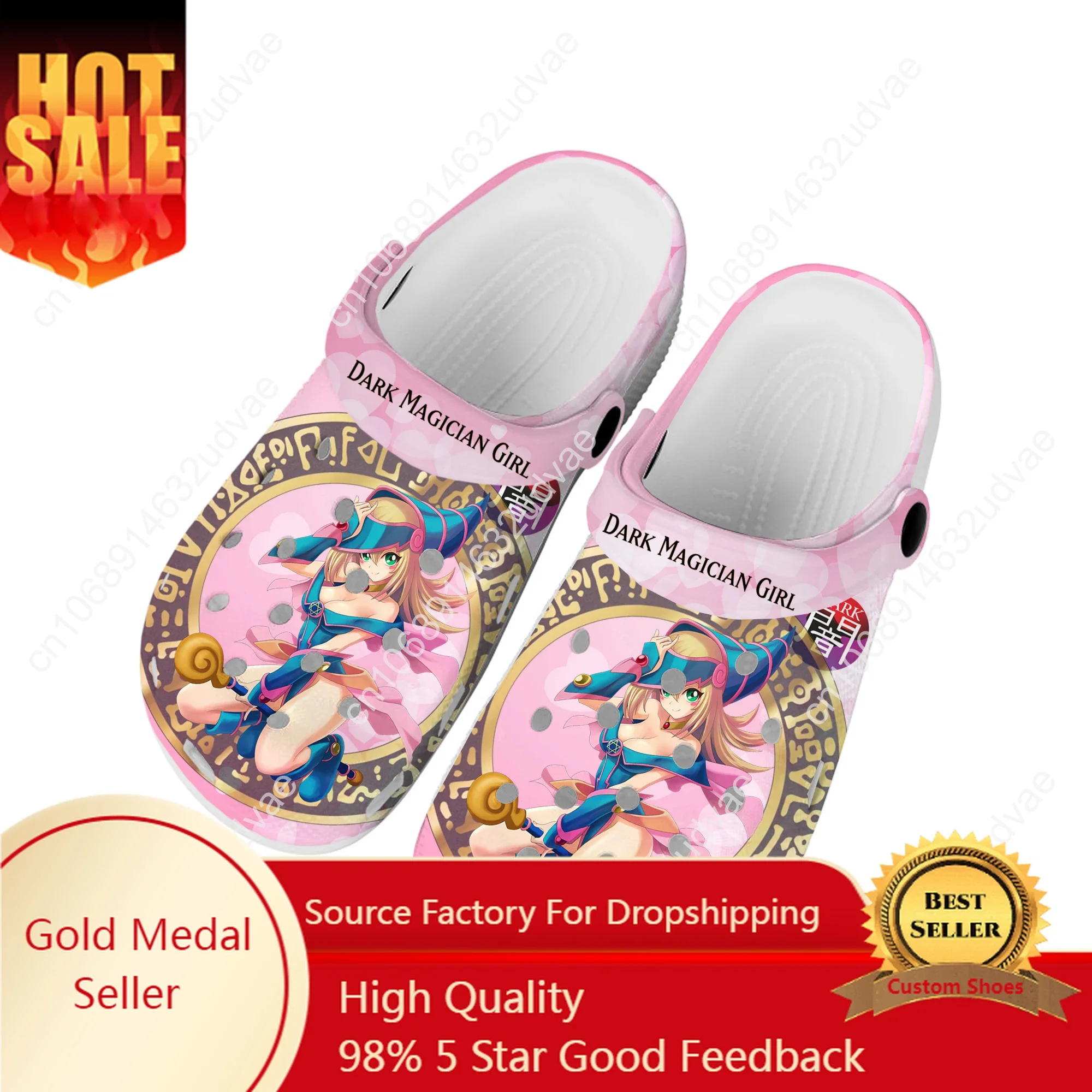 

Yu-Gi-Oh Dark Magician Girl Yami Mutou Home Clogs Custom Water Shoes Mens Womens Teenager Shoe Garden Clog Beach Hole Slippers