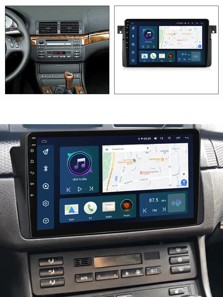 MEKEDE Android 11 QLED Screen RDS AM FM Car Video for   E46 8+128GB Stereo Android GPS ADAS DVR 360  Car Dvd Player