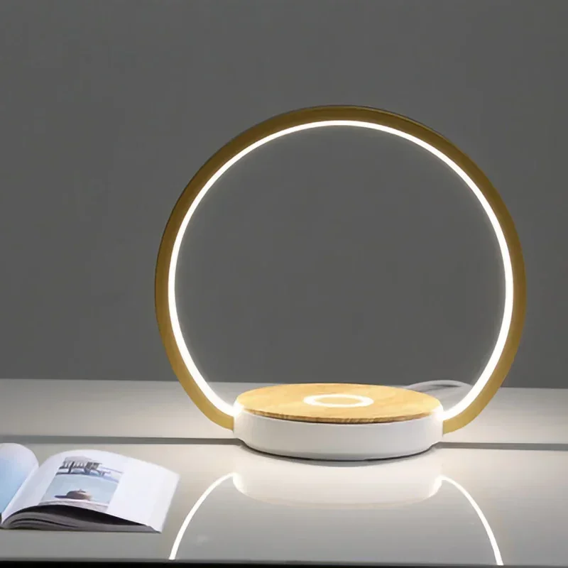 

Bedroom LED Table Light Eye Protection Touch Dimming Wireless Charging Table Lamp For Living Room Bedside Home Indoor