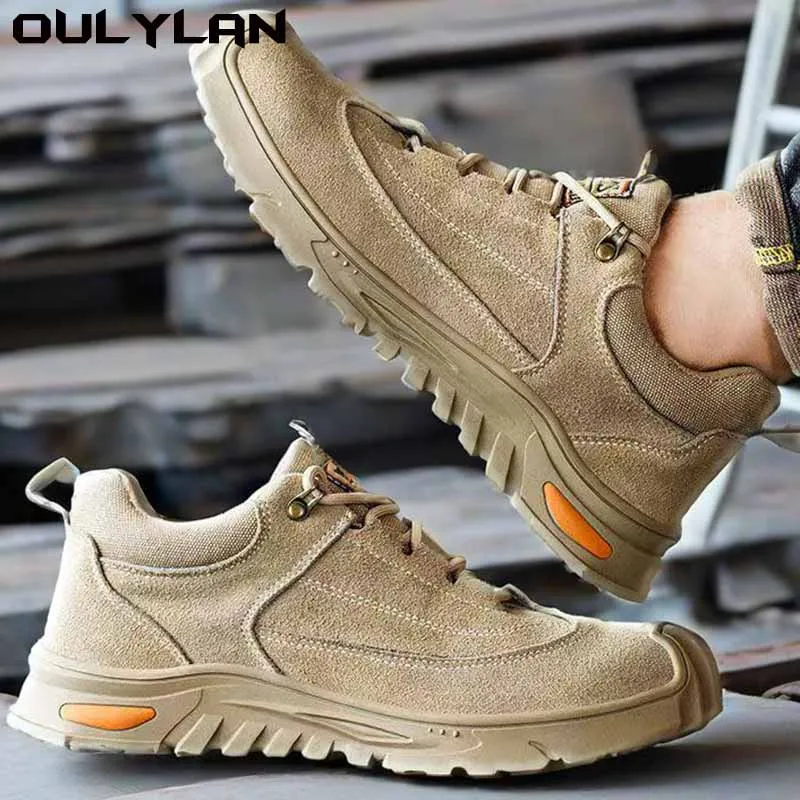 

Oulylan Anti-smashing Anti-piercing Men's Labor Insurance Shoes Are Breathable in All Seasons Ladle Wear-resistant Safety Shoes