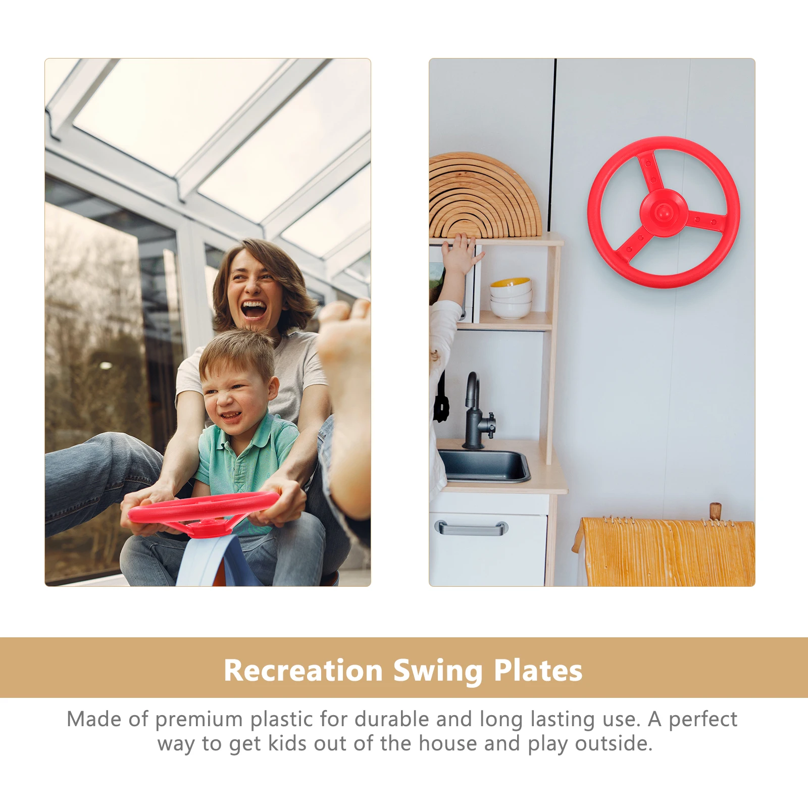 

Plastic Steering Plate Kids Toy Seat Round Disc Playground Swing Recreation Swing Plates Sets Outdoor Recreation
