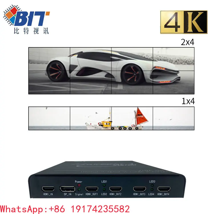 3x4 2x4 Multi-Screen Splicing Device EDID Programmable Video Processor 2x2 4x1 1x4 3x1 1x3 4K60 Image Processor Switcher