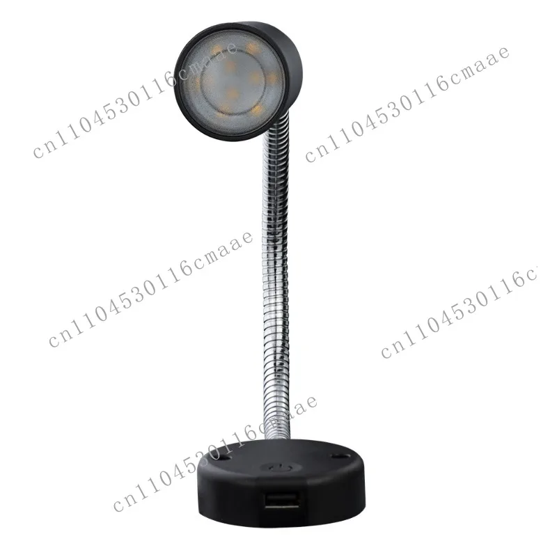 LED RV Reading Light Yacht Bedside Spotlight Universal Hose 360 Degree Rotating Wall Light Small Spotlight