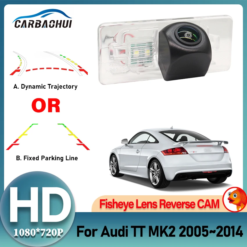 HD Night Vision High Quality RCA Backup Rear View Camera For Audi TT MK2 2005~2010 2011 2012 2013 2014 CCD License Plate Camera