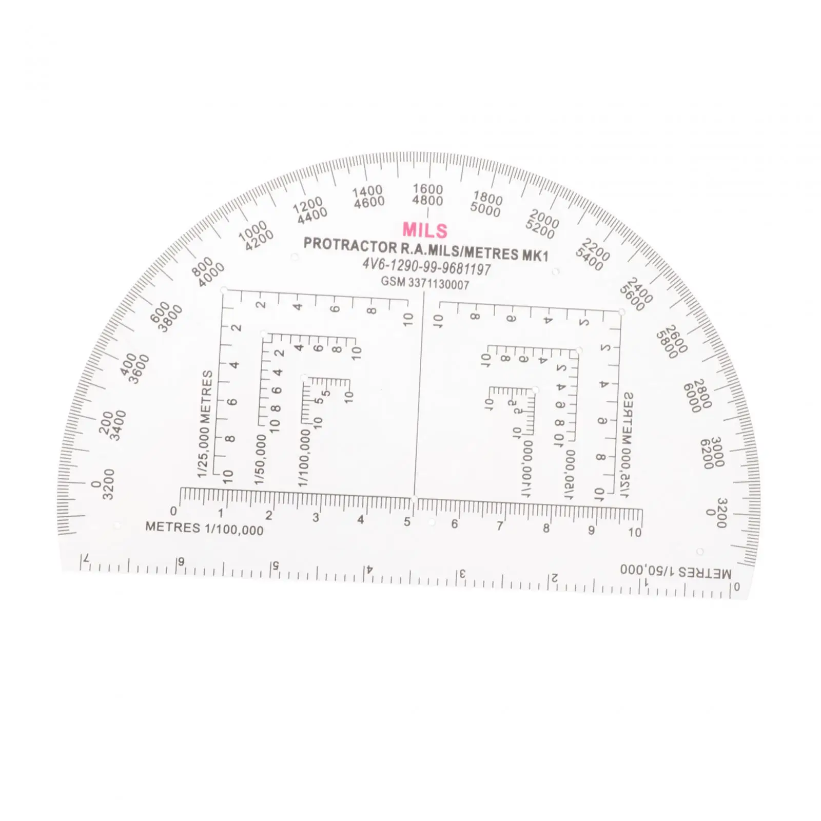 Reading Protractor Coordinate Grid Reader for Camping Measuring