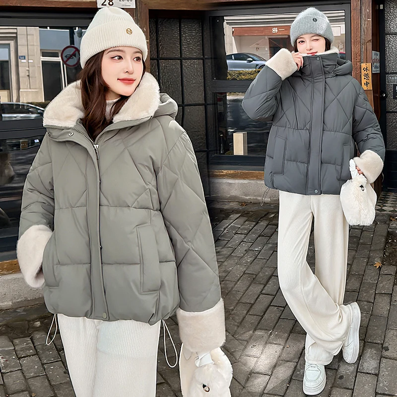 2025 Winter Women Jacket Warm Parkas Female Thicken Coat Cotton Padded Long Hooded Outwear Casual Loose Women Snow Parka Jackets