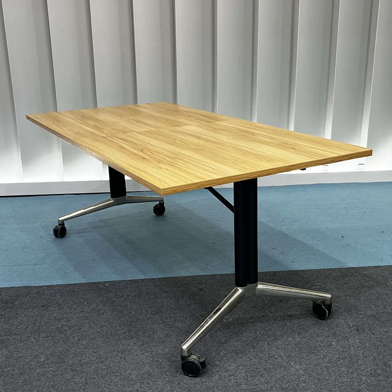 Tavolo da allenamento a scomparsa tavolo da conferenza pieghevole scrivania da bar lunga con puleggia può essere giuntata e pieghevole mobile combinato