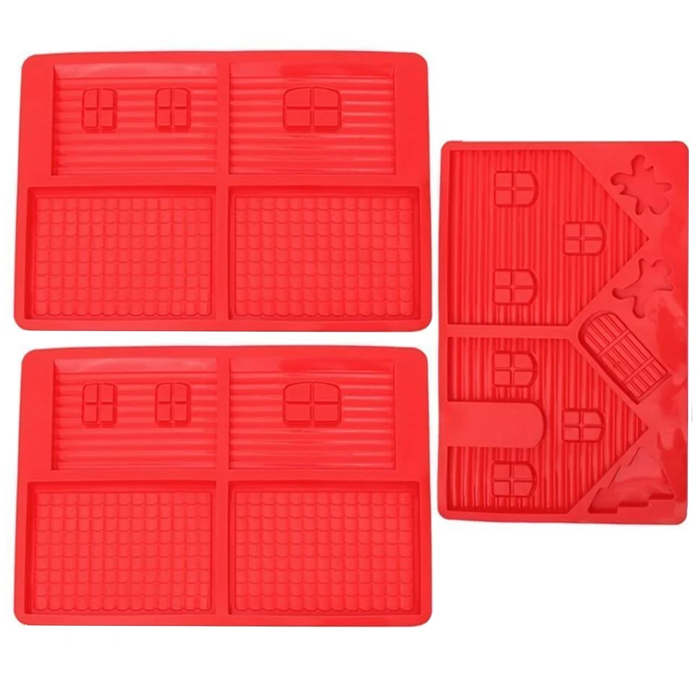 

3pcs Silicone Baking Mold Set Christmas Cake Pan Easy Clean Non-Stick Diy Craft Art Mold For Oven Microwave Kitchen Use