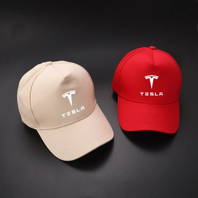 For Tesla Model 3 Model Y Car 100% Cotton Cap High Quality  Hard Top Baseball Cap Adjustable Casual Outdoor Sports Hat Cap