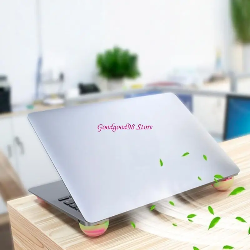 Ergonomic Laptop Cooling Stand Feet Improves Airflows Reduces Heat Build Up 