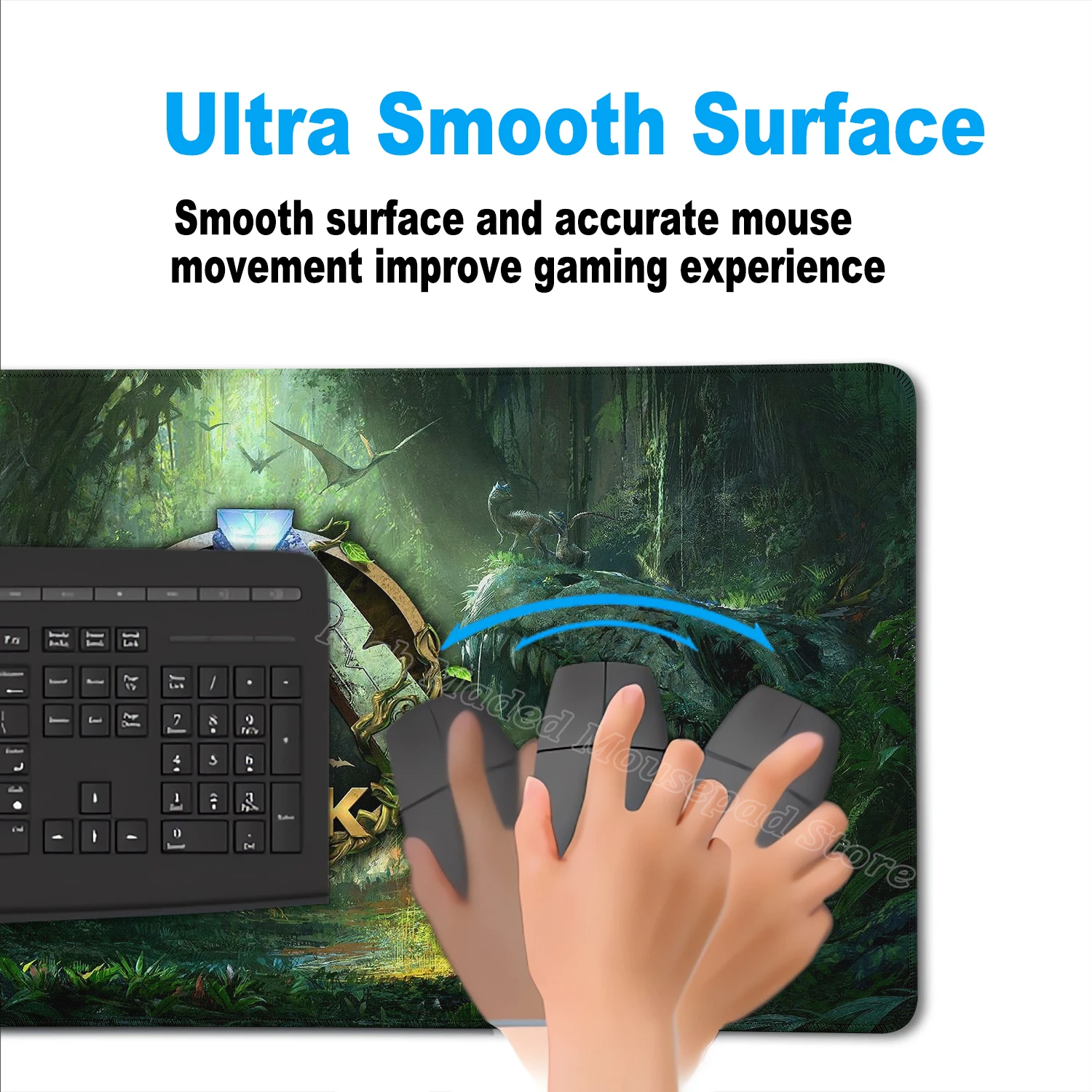 Large Mousepad Ark Survival Evolved Mouse Pad Gaming Accessories Dinosaur Mouse Mat Keyboard Mat Deskmat HD Gamer Laptop Carpet