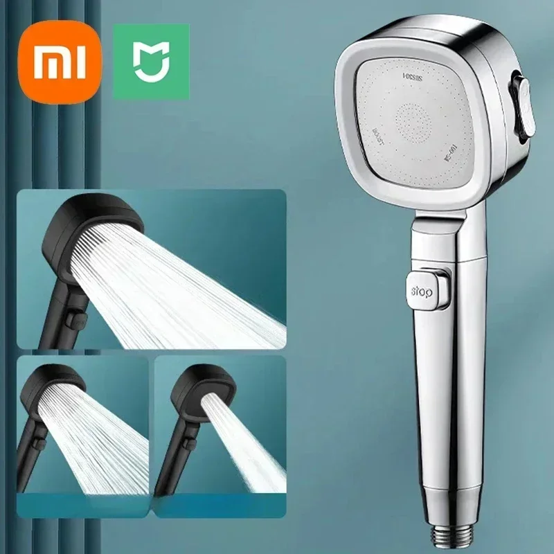 Xiaomi New Showerhead Powerful Booster Modes Handheld Mijia Showers Head Bathroom Smart Bath Faucet Tap Accessories Douche Sets