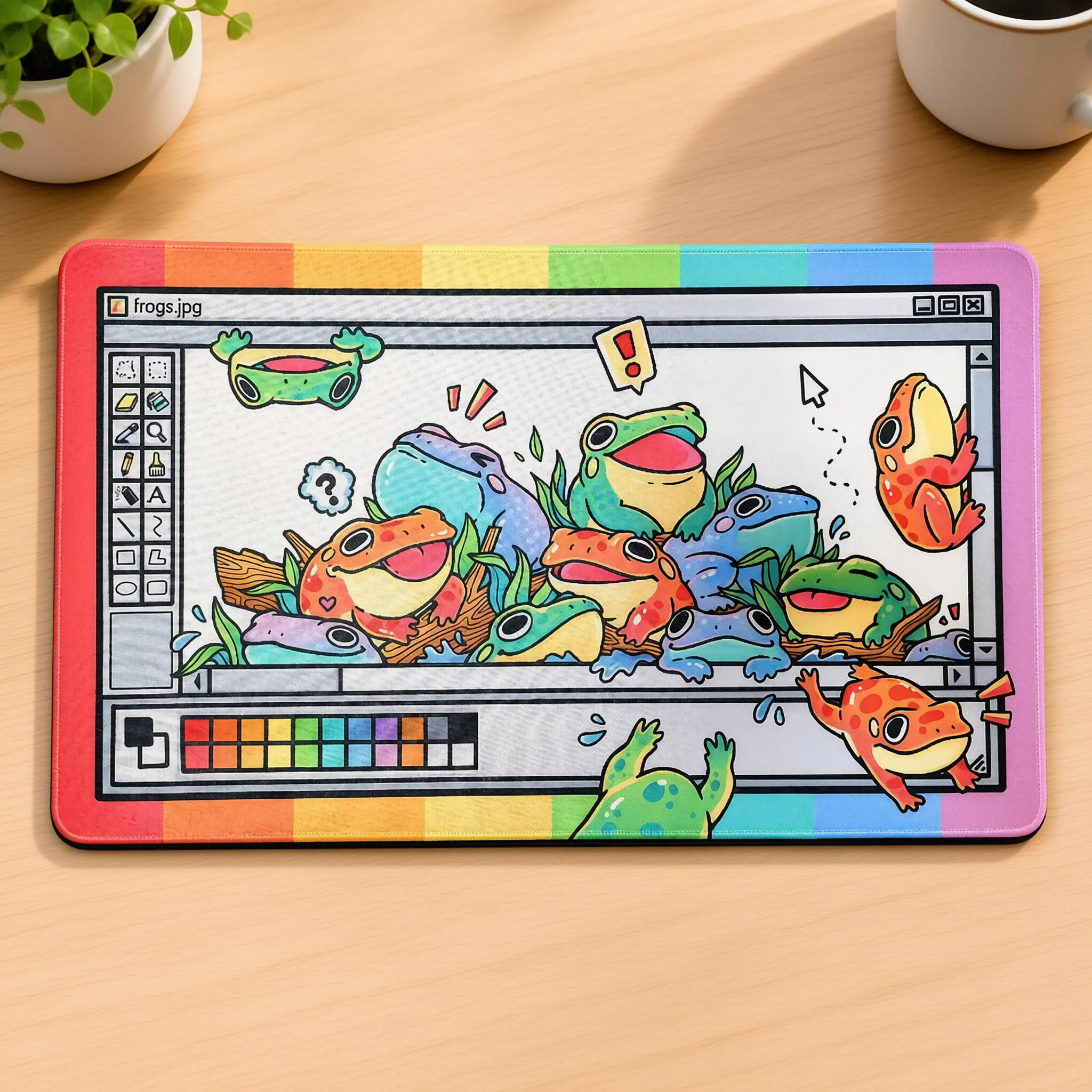 Frogs.jpg Playmat // Deskmat and Mousepad Accessories for TCG office desk accessories alfombrillas gaming mousepad gamer