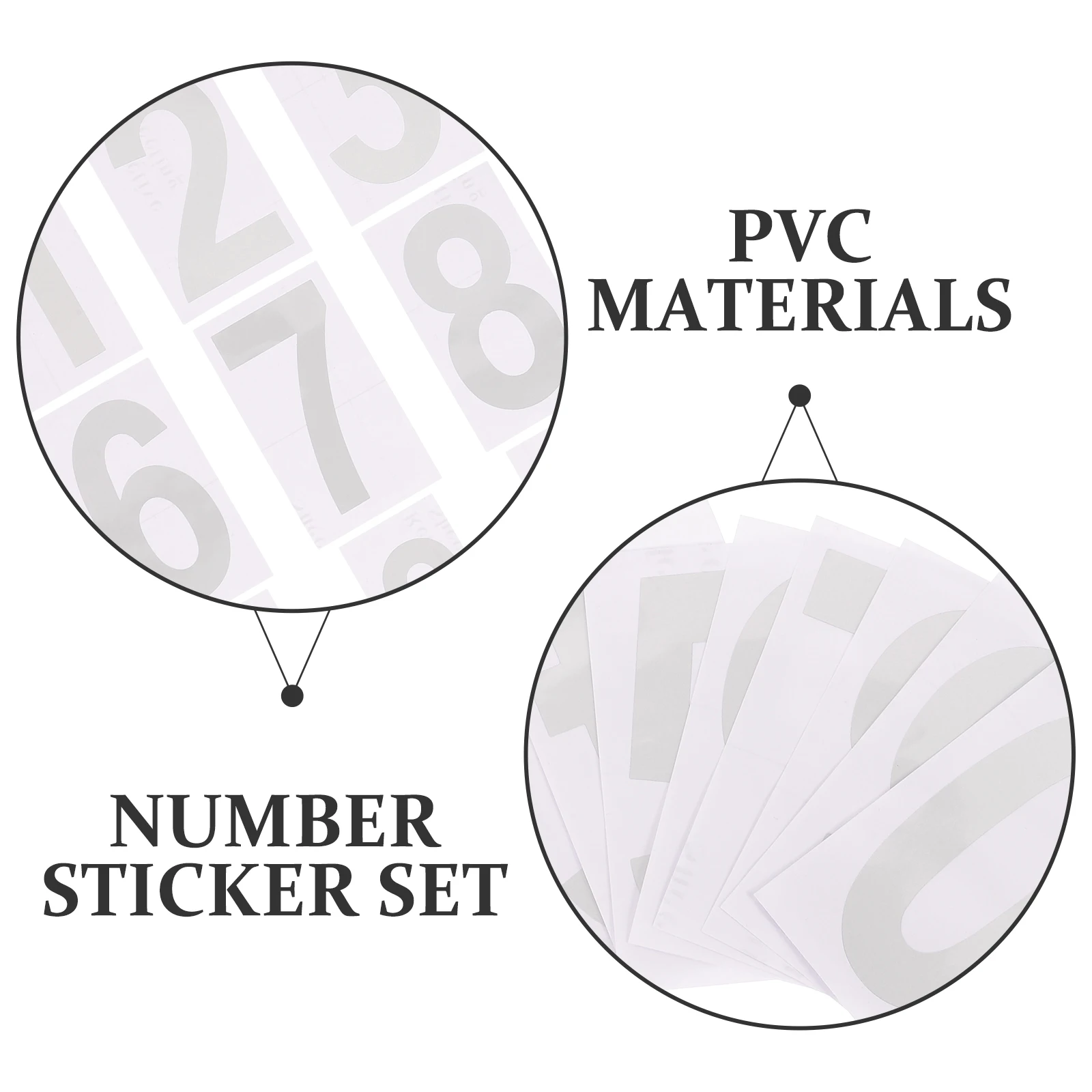 

2Sets Waterproof Reflective Mailbox Number Stickers Fade Resistant Self Adhesive Large Numbers for Outside Use