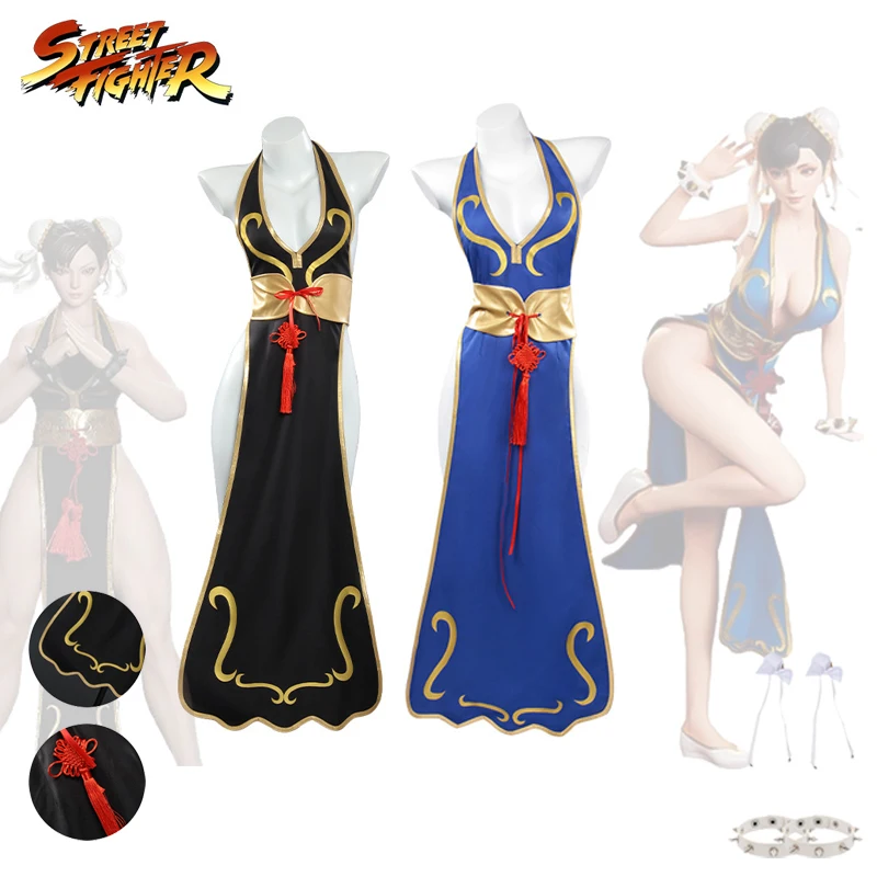 ستريت فايتر تشونلي لعبة أنيمي فتاة جميلة تشونلي معركة زي شيونغسام ستريت فايتر لونين الملابس للاختيار من بينها