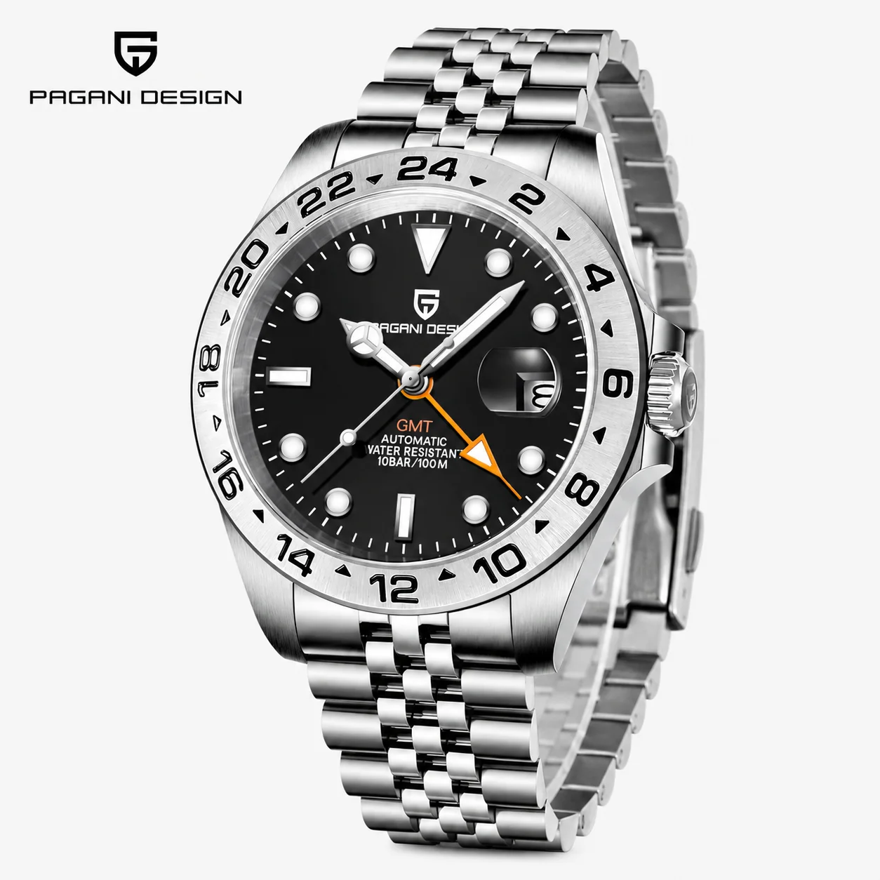 2026 PAGANI Design New Men's Automatic Mechanical Watches GMT Watch 42mm Sapphire Stainless Steel Waterproof Watch Reloj Hombre image 3