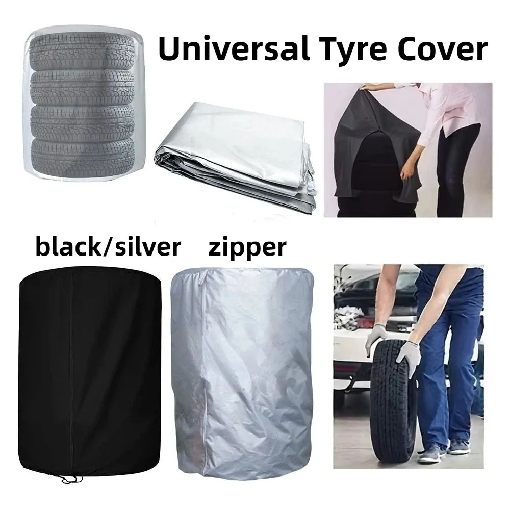 Weather-proof Universal Tyre Cover Easy Storage Convenient Tyre Protective Cover Dust-free Full Protection Car Tyre Bag RV