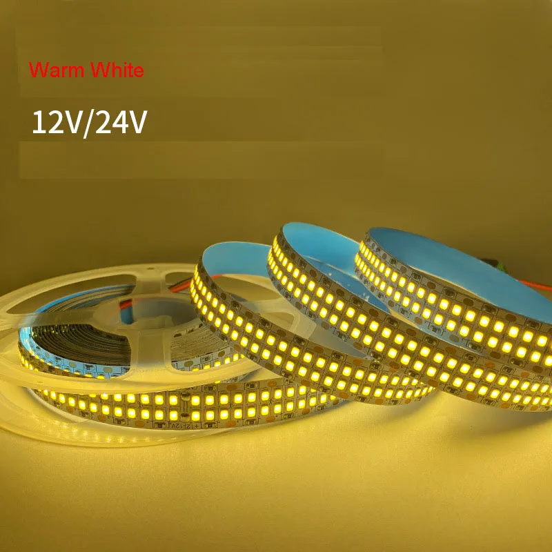 5m LED Double Row Flexible Strip 4mm 5mm 8mm 15mm 3000k Natural White 4000k 6000k 120 leds/m 240 leds/m 360 leds/m 480 leds/m