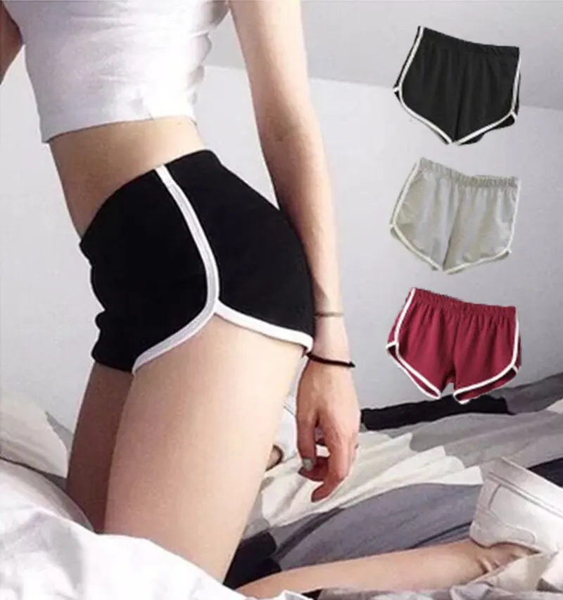 2021 New High waist shorts Summer women's clothing Shorts Female Black grey Short women Workout Waistband Skinny Short clothing