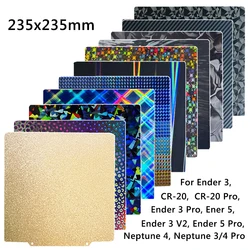 Build Plate PEI Sheet Ender 3, Ender 5, 235x235 Double Sided Print Spring Steel Sheet for  Elegoo Neptune 4 CR20 Ender 3 V2