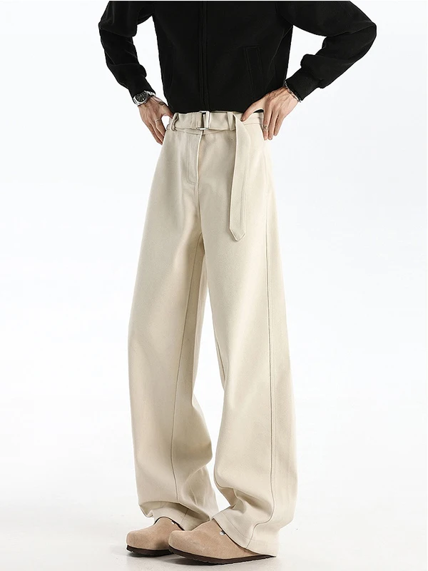 

American Retro Straight Leg Casual Pants Men Summer Thin Loose Versatile Drapey Trendy Brand Casual West Pants