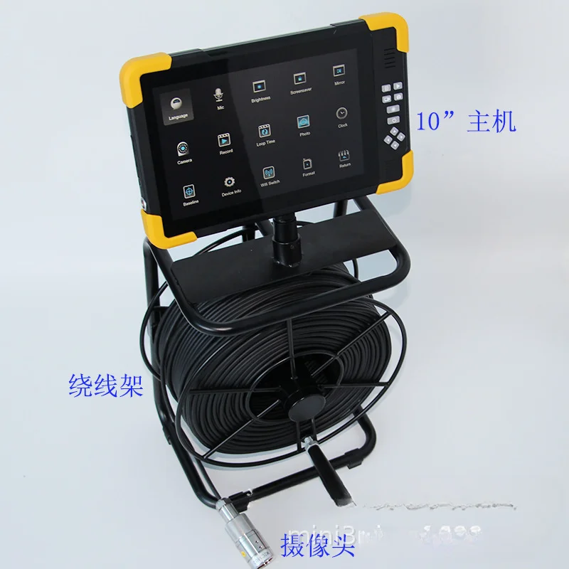 5MP HD Pipe Endoscope 100-200 M with Length Counter Sewage Detection Plug Detection Camera