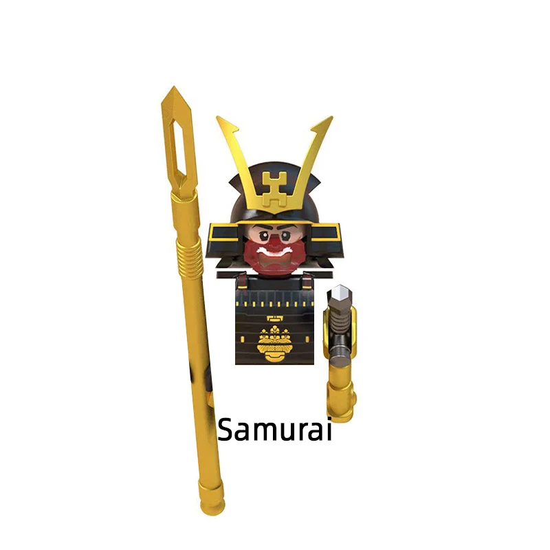 The Medieval Japanese Samurai Model Blocks MOC Bricks Set Gifts Toys For Children WM6096