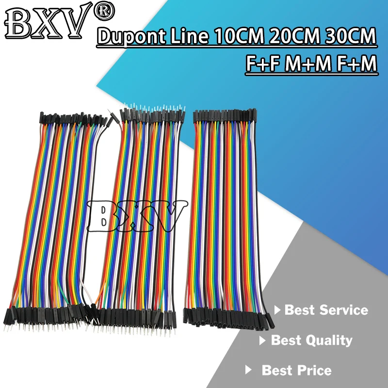 Dupont Line 10CM 20CM 30CM 40Pin Male To Male + Male To Female And Female To Female  Wire Dupont Cable For  DIY KIT New
