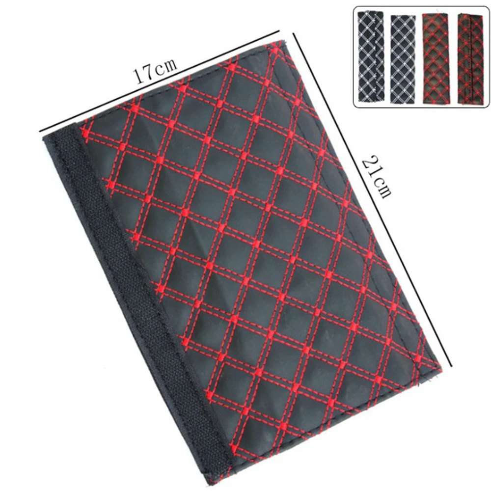

Universal 2 Pieces Auto Car Seat Belt Shoulder Pad PU Leather Cover Cushion Comfort Pads Protection Shoulder Covers
