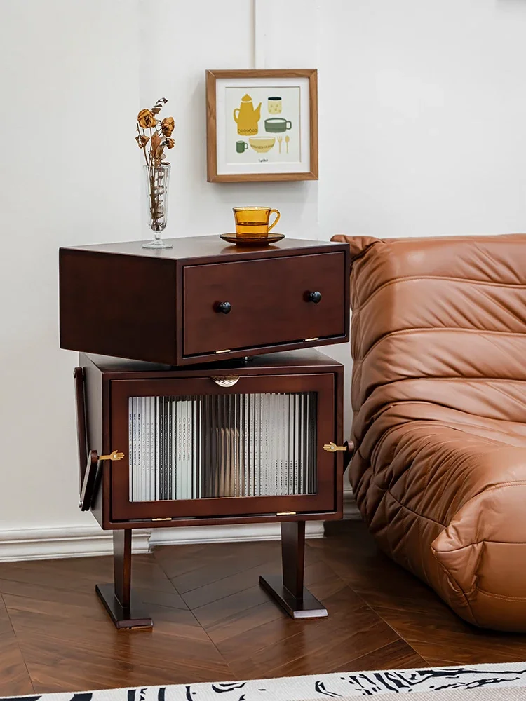 

Vintage Robot Bedside Table,Wood Living Room TV Cabinet,Sofa Side Storage Corner Tables,Bedroom Cabinets, Customized Furniture